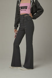 Slit Semi Bootcut Pants