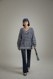 V-Neck Loose Knit Sweater