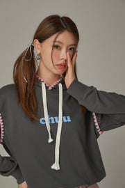 Logo Lined String Hoodie