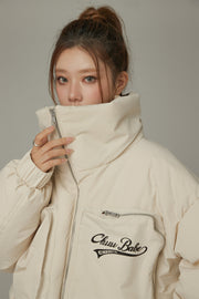 Big Pocket High Neck Sporty Jacket