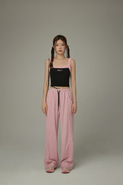 Line Color Scheme Sleeveless Crop Top