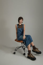 Denim Overalls Long Dress