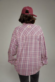 Checked Long Sleeve Boxy Shirt