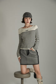 Simple Stripe Knit Sweater