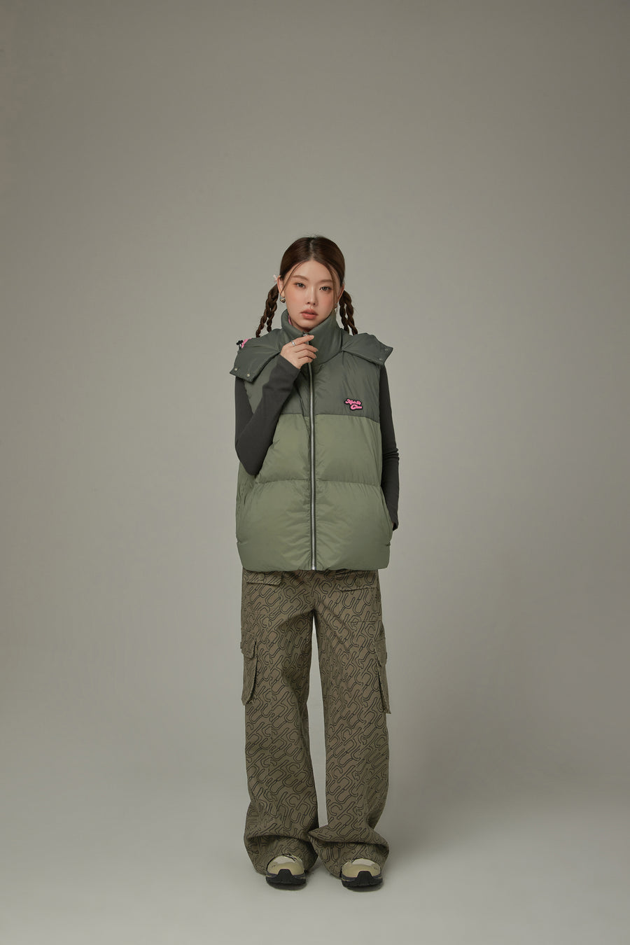 CHUU Color Matching Padded Vest