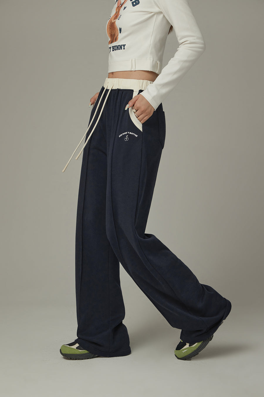 CHUU Color Combination Wide Pants