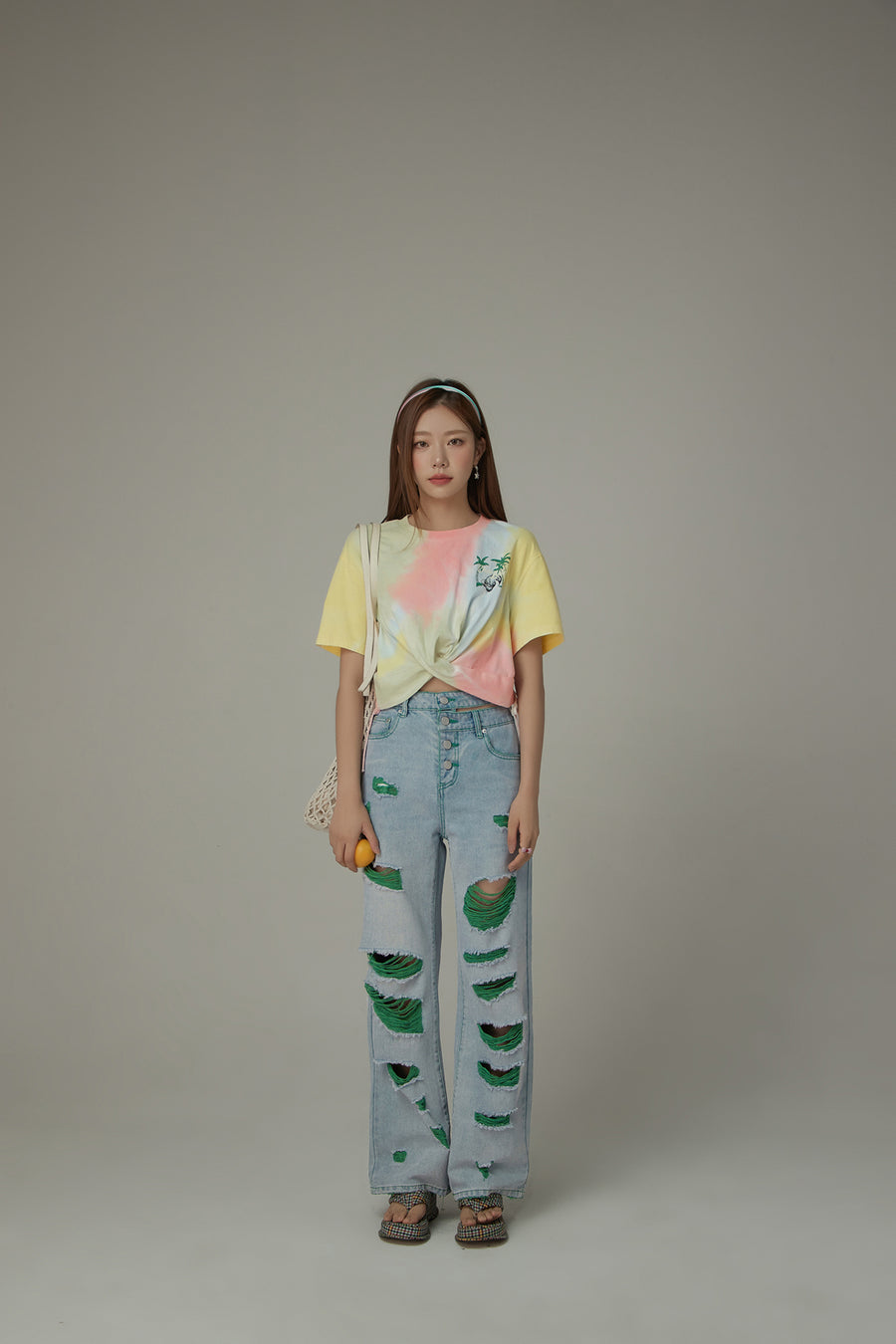 CHUU Tie-Dye Printed Short Sleeve Round Neck T-Shirt