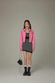 U-Neck Sleeveless Asymmetrical Mini Dress