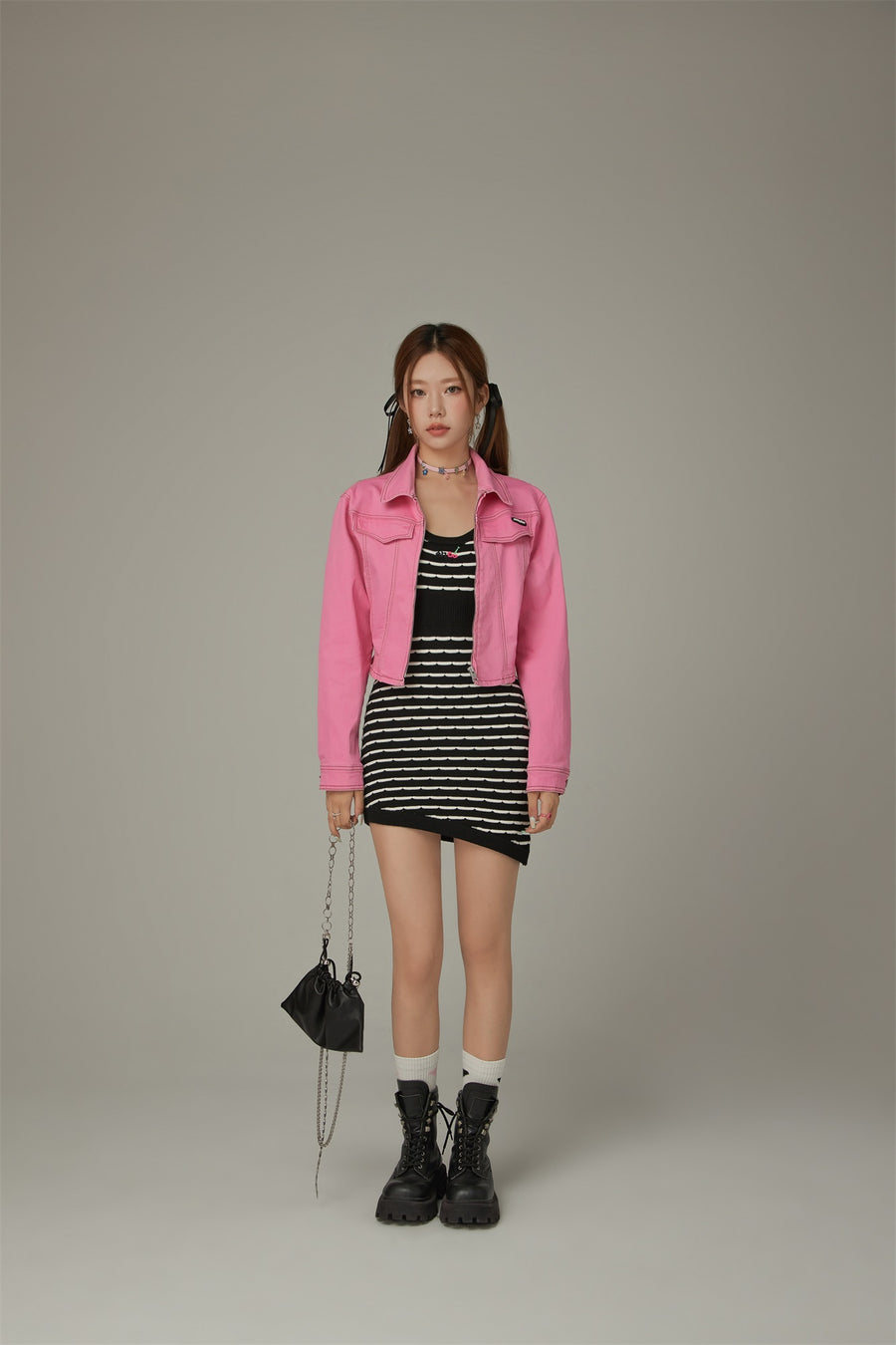 CHUU U-Neck Sleeveless Asymmetrical Mini Dress