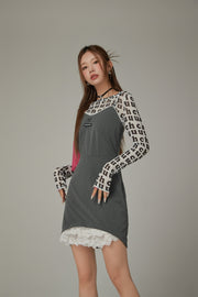 Heart Embroidered Lace Slim Strap Dress