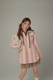 Striped Heart Quilted Jacket