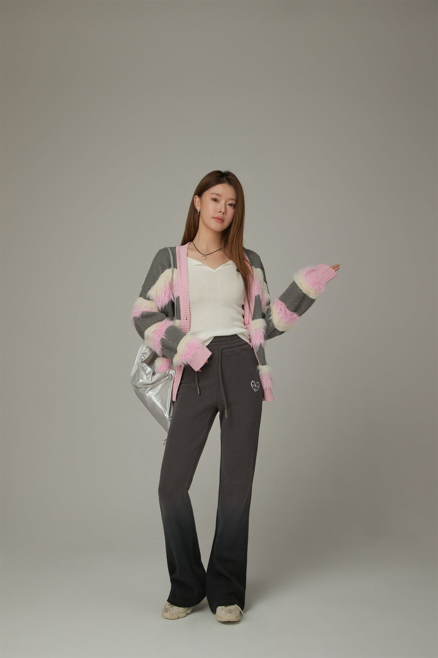 CHUU Color Matching Bootcut String Pants