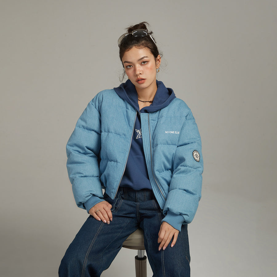 CHUU Duck Down Denim Padded Jacket