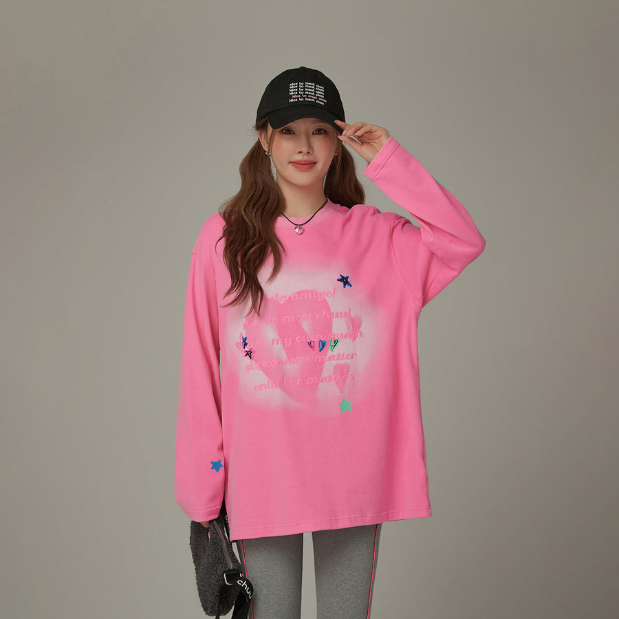 CHUU Heart Star Boxy T-Shirt