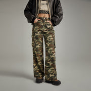 Camouflage Cargo Wide Pants