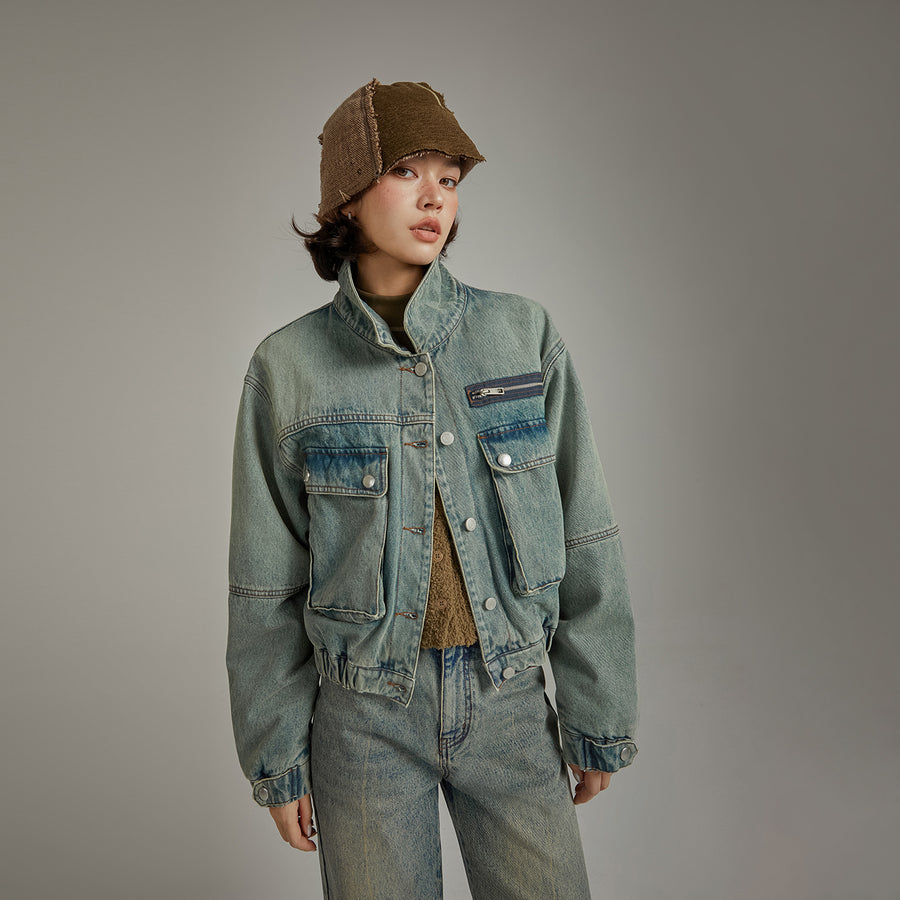 CHUU Big Pocket Denim Jacket