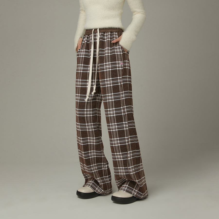 CHUU Daily String Check Pants