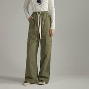 Simple Basic Banded Wide Pants