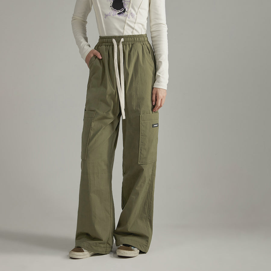 CHUU Simple Basic Banded Wide Pants