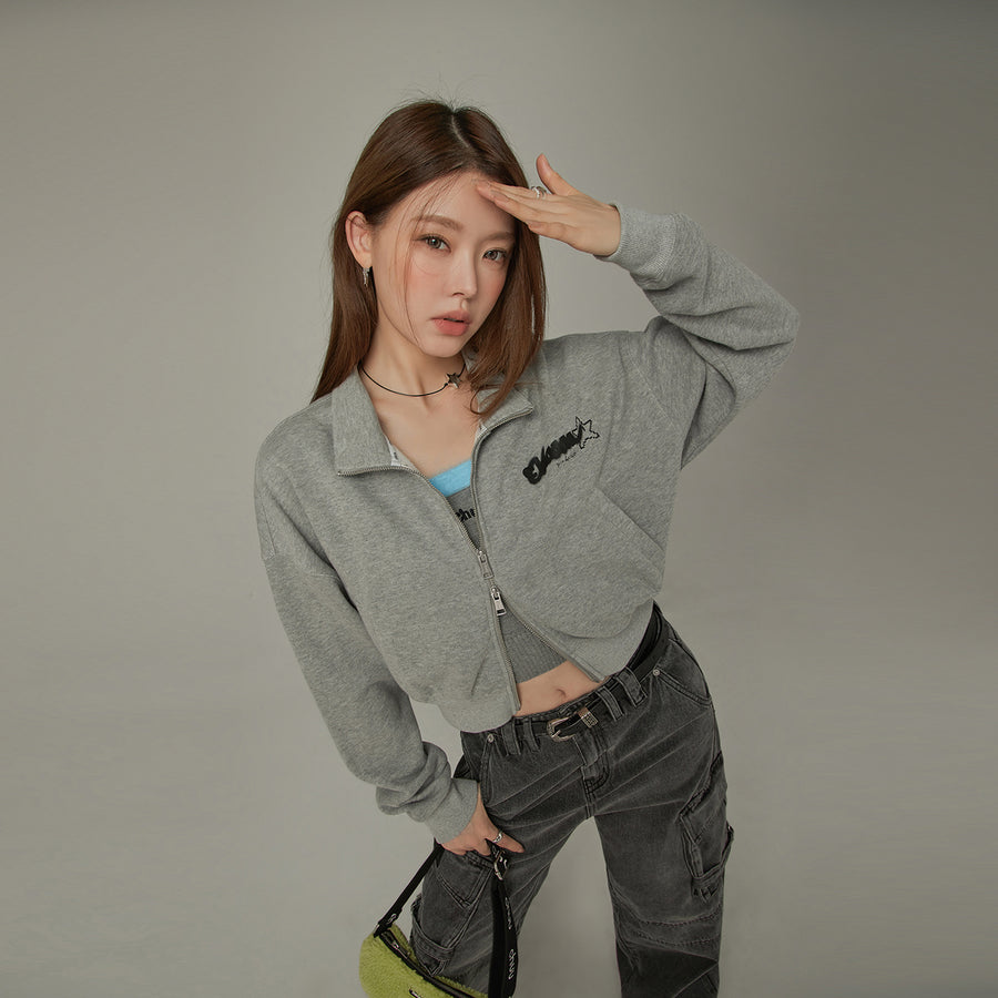 CHUU Sporty Loose Fit Zip-Up