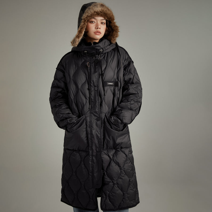 CHUU Hooded Quilted Padded Coat