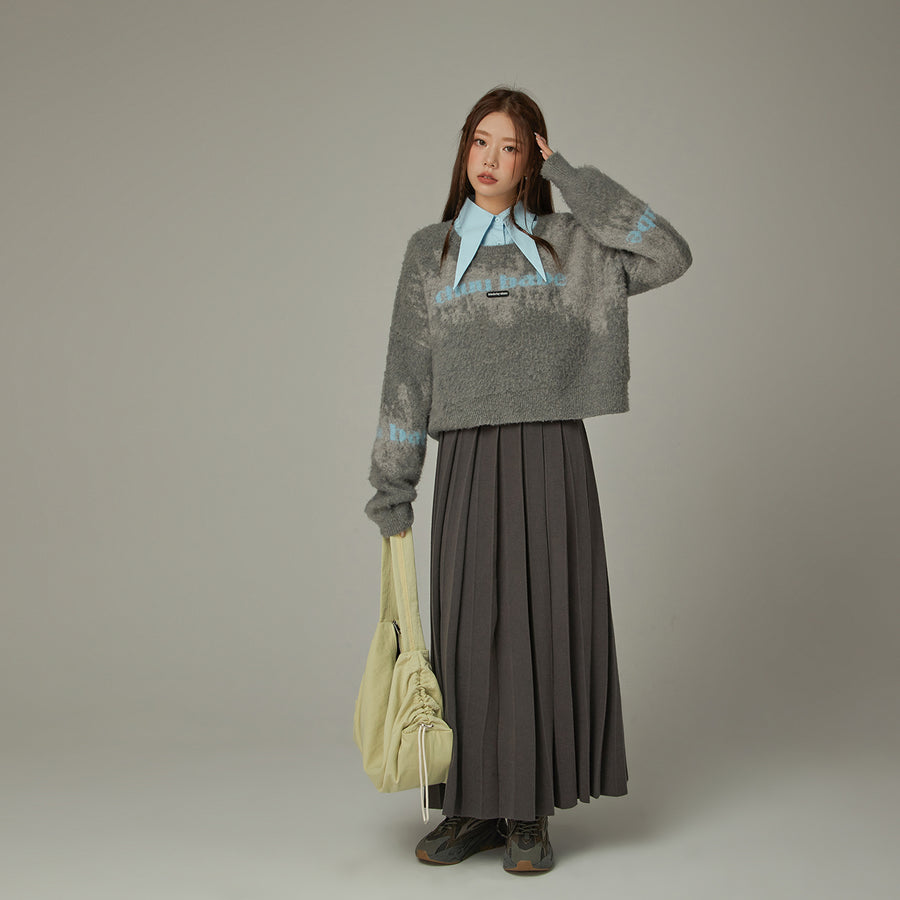 CHUU Color Pleated Long Skirt