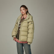 Solid Hooded Padded Jacket