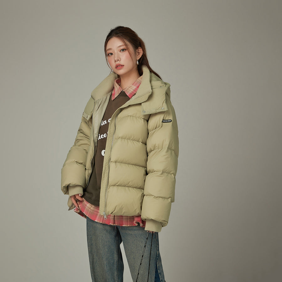 CHUU Solid Hooded Padded Jacket