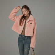 Fleece Collar Button Jacket