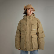 Hooded Multi-Pocket Padded Jacket