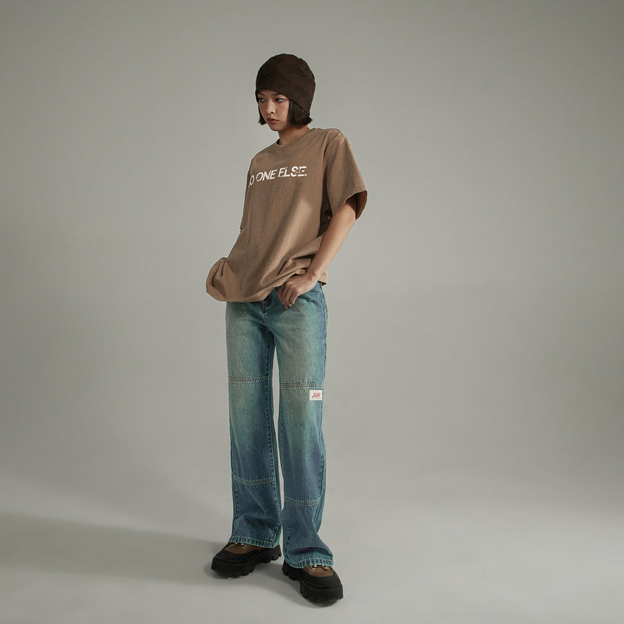 CHUU Colored Straight Wide Denim Pants