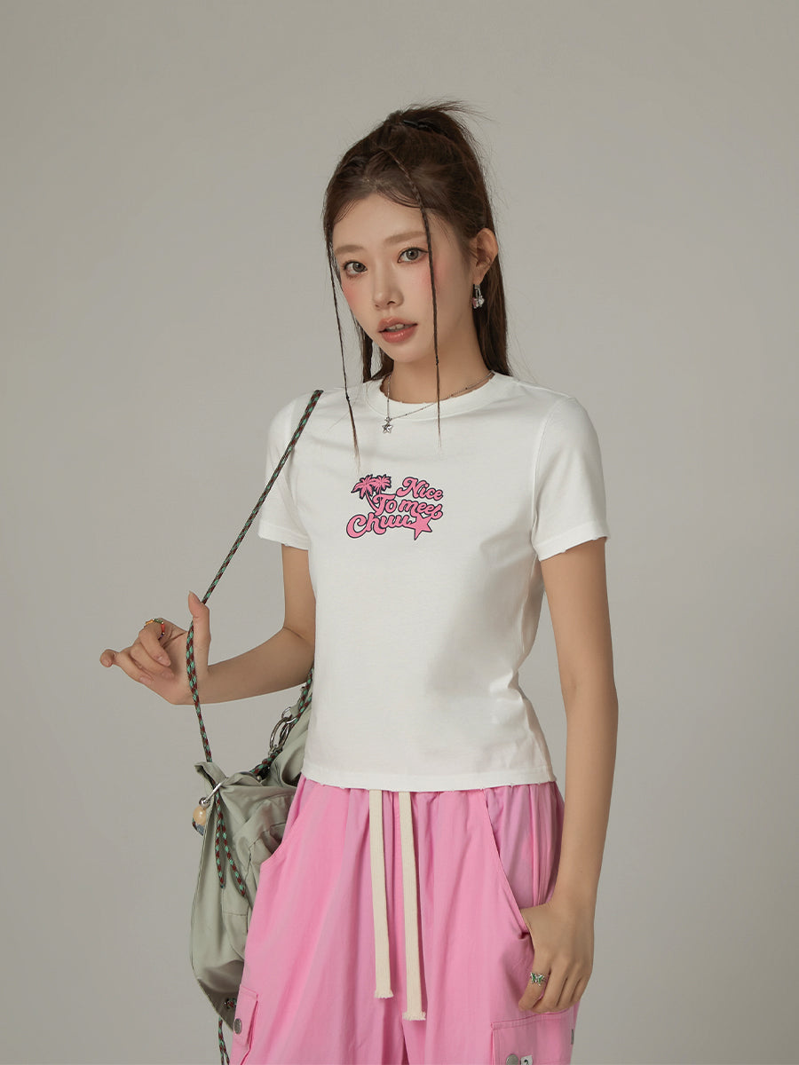 CHUU Logo Daily Cotton Short Sleeved T-Shirt