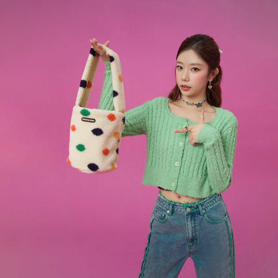 CHUU Color Dot Fleece Bag