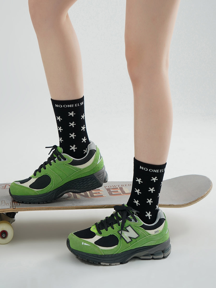 CHUU Light Color Star Jacquard Socks