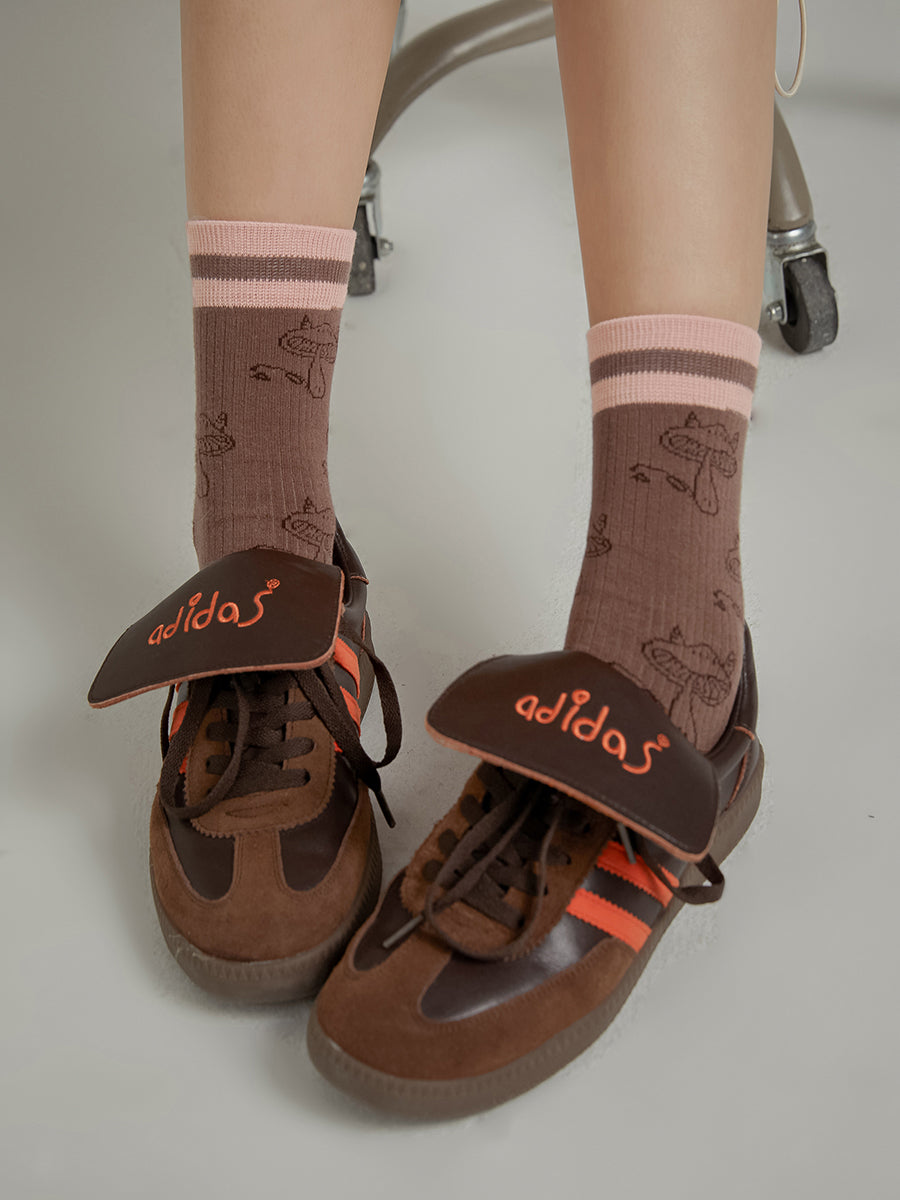 CHUU Devil Mushroom Ankle Socks