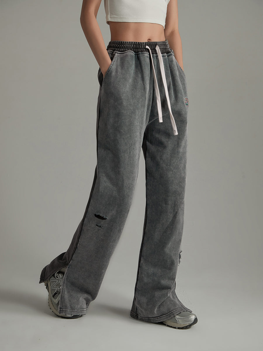 CHUU Ankle Slit Bootcut Jogger Pants