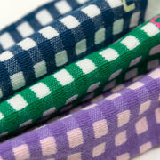 Ruffled Color Check High Socks