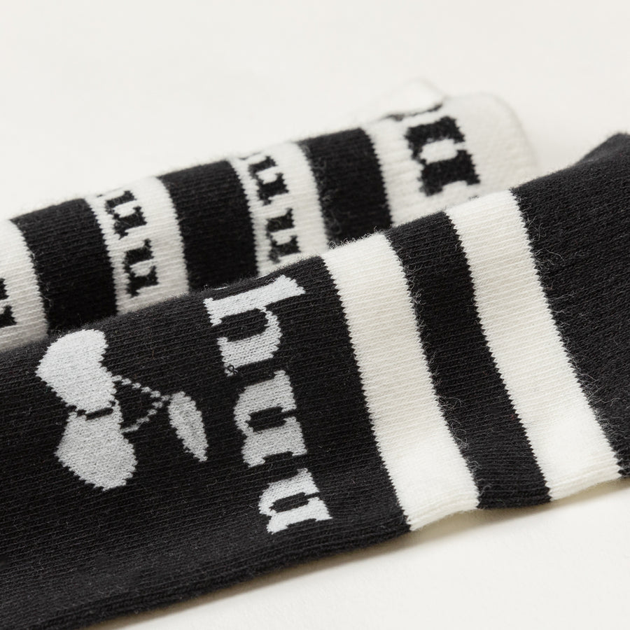 CHUU Striped Contrast Socks