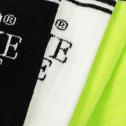 Classic Lettering Ribbed High Socks