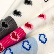 Logo Multi Heart Ribbed High Socks