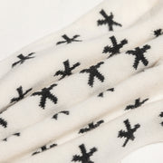 Dark Color Star Jacquard High Socks