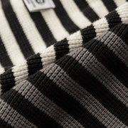 Waffle Knit Striped Beanie