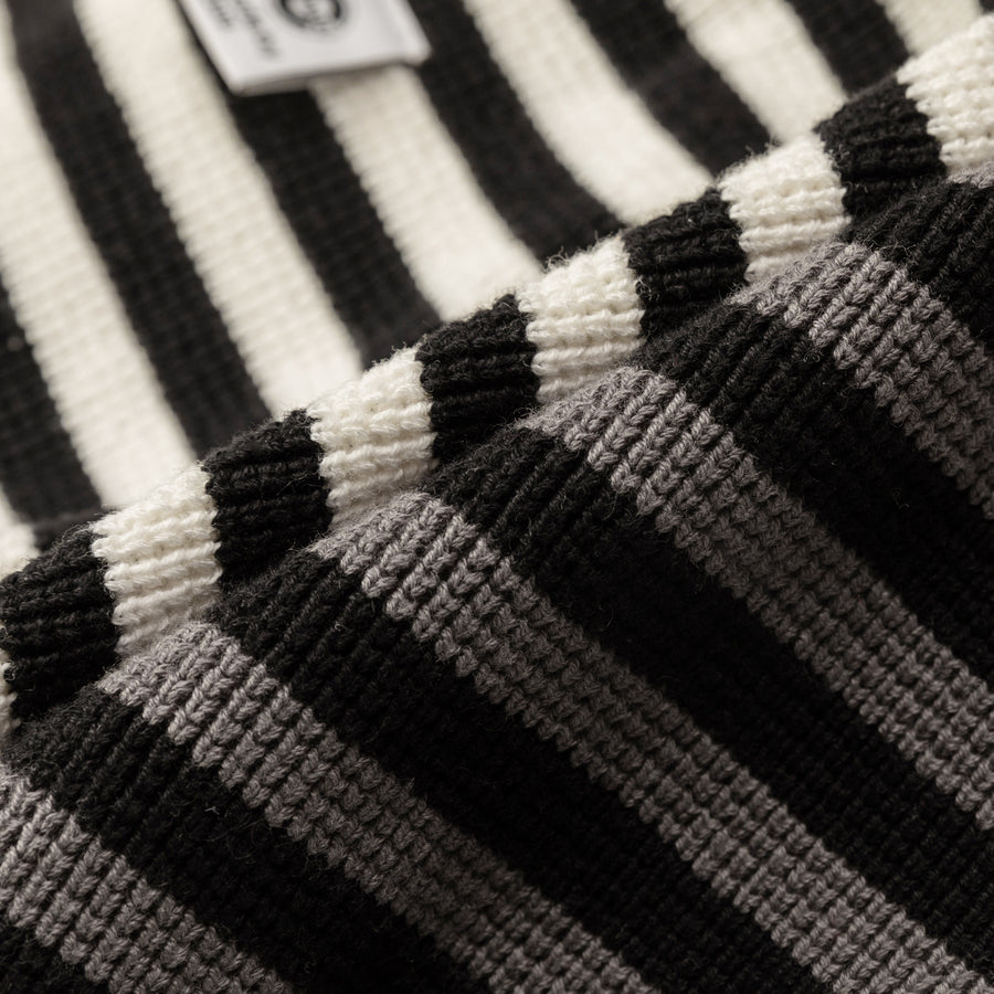 CHUU Waffle Knit Striped Beanie