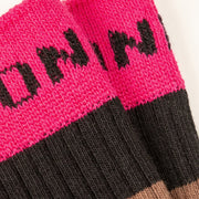 Pop Of Color Logo Striped High Socks