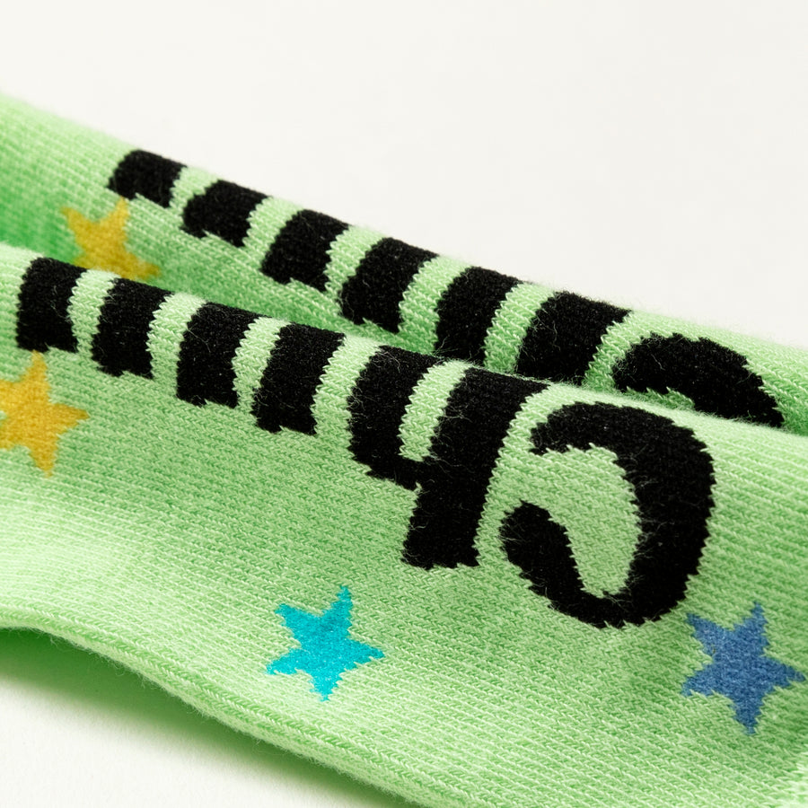 CHUU Chuu Lettering Colorful Star High Socks