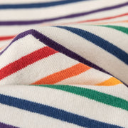 V-Neck Rainbow Stripe Loosefit T-Shirt