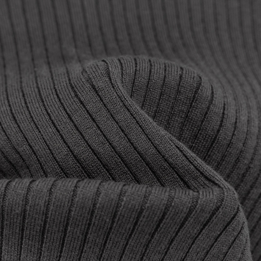 CHUU Ribbed Knit Button Dress