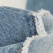 Frayed Lined Denim Jeans