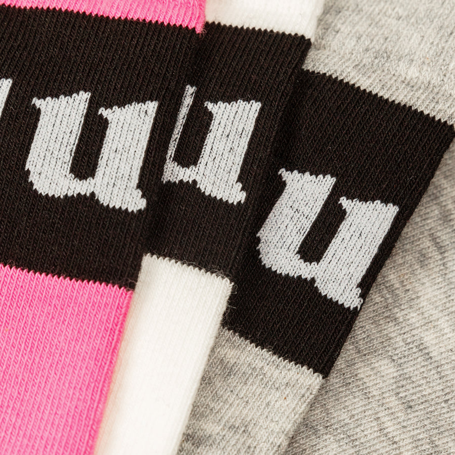 CHUU Color Combination Lettering High Socks