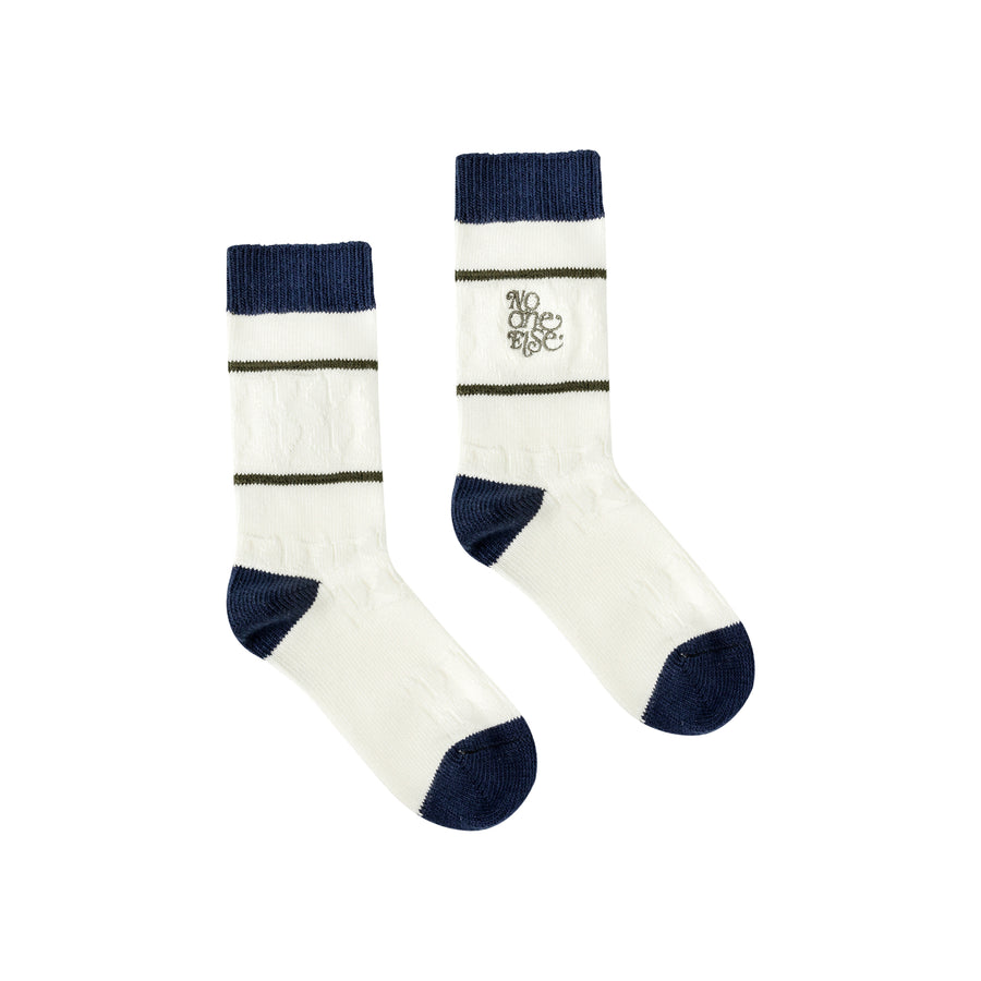 CHUU Color Logo Embroidered Classic High Socks